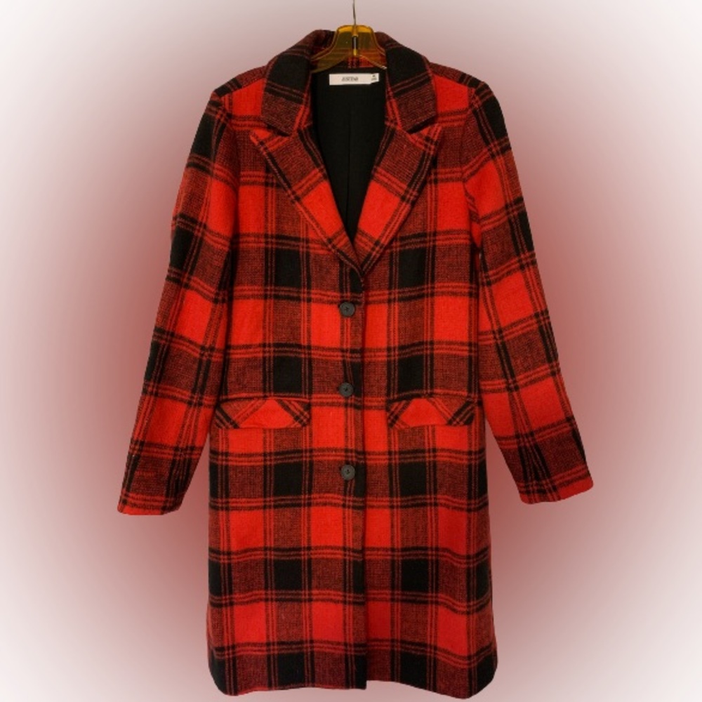 JustFab Windowpane Coat